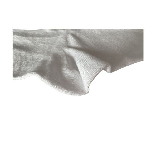 Close-up of gray fabric on a white background