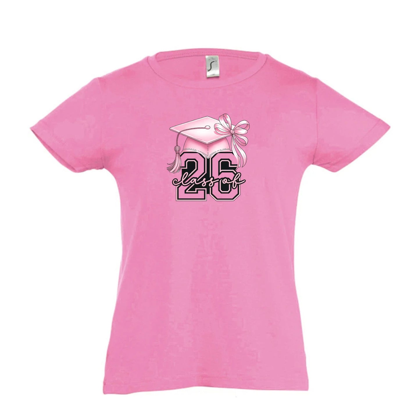 Girls Leavers T-Shirt - Pink Class of 2026