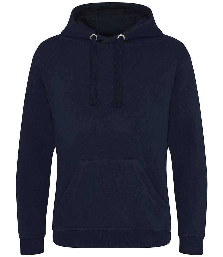 Navy blue hoodie on a white background