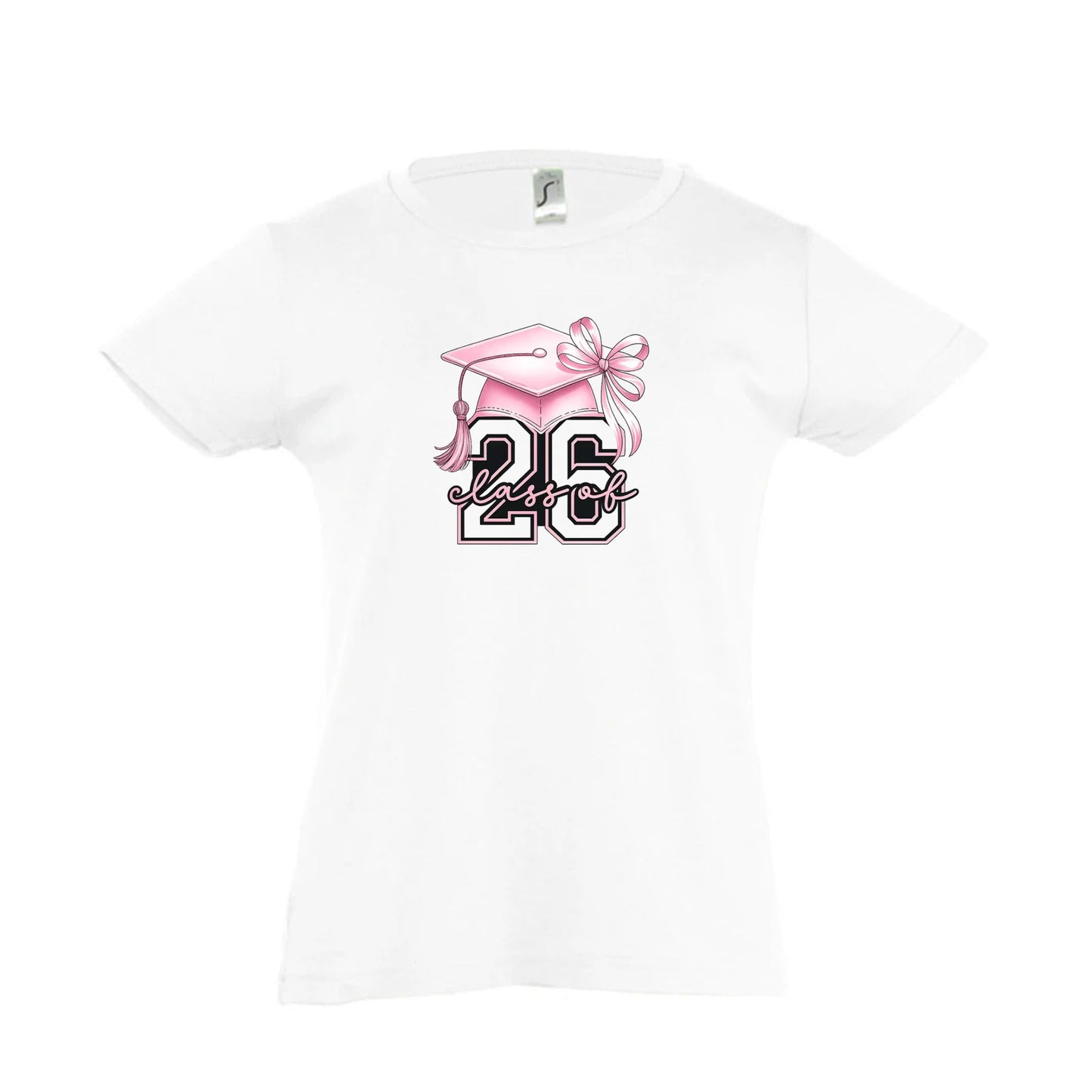 Girls Leavers T-Shirt - Pink Class of 2026